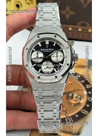 Audemars Piguet Royal Oak Chronograph 26239OR Frosted Black Dial Super Clone Watch 