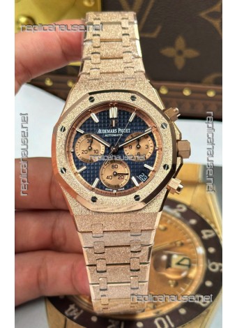 Audemars Piguet Royal Oak Chronograph 26240BA Frosted Rose Gold Super Clone Watch 