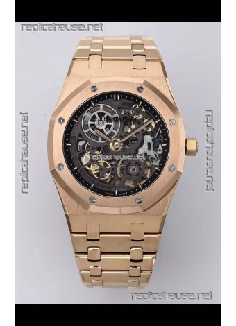Audemars Piguet Super Clone Royal Oak Jumbo Extra-Thin Rose Gold Casing Watch 