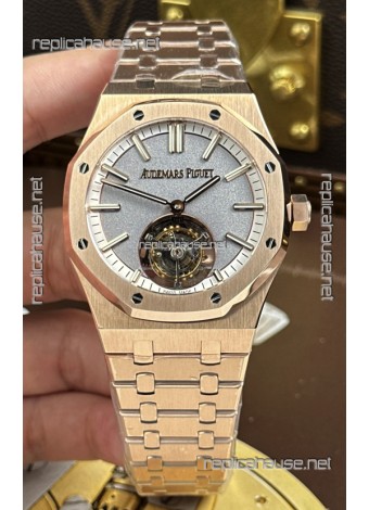 Audemars Piguet Royal Oak 26730OR Flying Tourbillon 41mm in 904L Rose Gold with Grey Dial