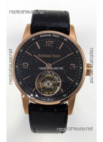 Audemars Piguet CODE 11.59 29396 Rose Gold Black Aventurine Enamel Super Clone Watch 
