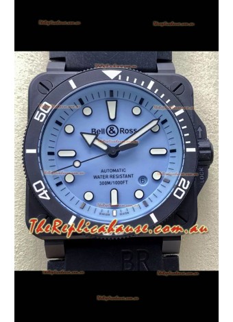 Bell & Ross BR03-92 Divers Edition PVD Coated 1:1 Mirror Replica Blue Dial