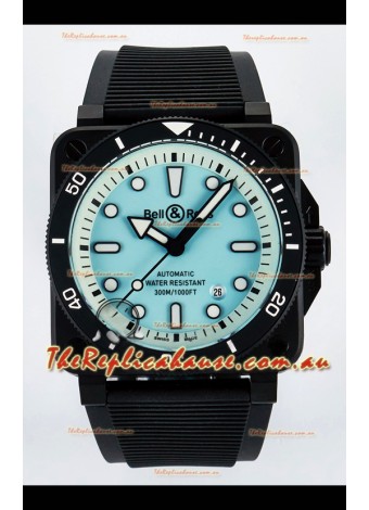 Bell & Ross BR03-92 Divers Edition PVD Coated 1:1 Mirror Replica Pale Blue Dial