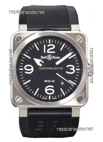 Bell and Ross BR03-92 Black Dial 904L Steel Swiss Replica Watch 