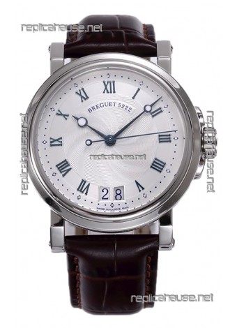 Breguet Replicas Marine Automatic Big Date 5817 Stainless Steel Watch with in White Dial 