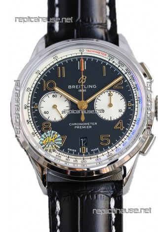 Breitling Replicas Premier B01 Chronograph 42 Edition Steel Casing Blue Dial - 1:1 Mirror Replica Watch