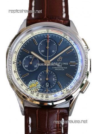 Breitling Replicas Premier B01 Chronograph 42 Edition Steel Casing Blue Dial - 1:1 Mirror Replica Watch