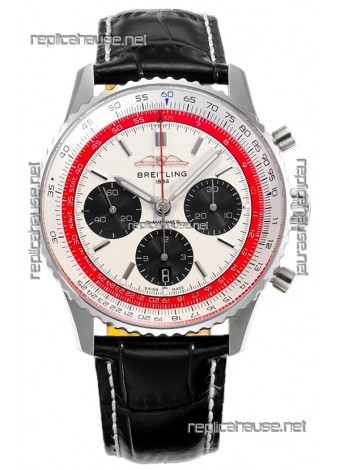 Breitling Replicas Navitimer B01 Boeing 747 Chronograph 43 White Dial - 904L Steel Casing 1:1 Mirror Swiss Replica