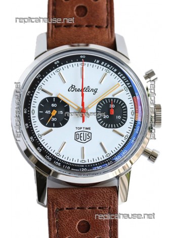 Breitling Replicas Top Time B01 Deus Edition Leather Strap 1:1 Mirror Swiss Replica Watch 