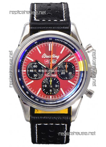 Breitling Replicas Top Time B01 Chevrolet Corvette Leather Strap 1:1 Mirror Swiss Replica Watch 
