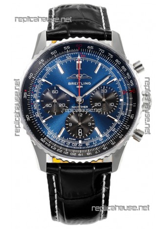Breitling Replicas Navitimer B01 Chronograph 43 Blue Dial - 904L Steel Casing 1:1 Mirror Swiss Replica