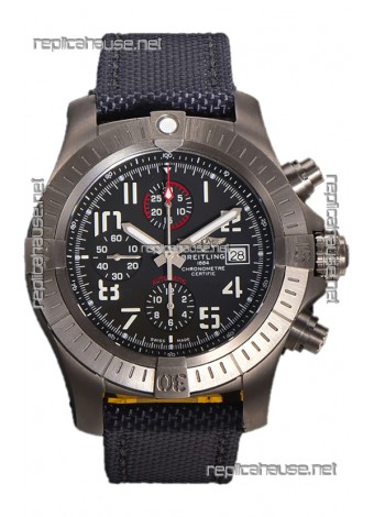 Breitling Replicas Avenger Bandit Black Dial Titanium Casing 1:1 Mirror Swiss Replica Watch 