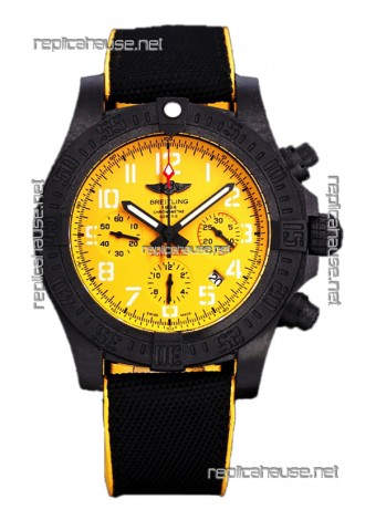 Breitling Replicas Avenger Hurricane Chronograph Yellow Dial 1:1 Mirror Swiss Replica Watch 