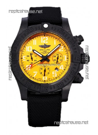 Breitling Replicas Avenger Hurricane Chronograph Yellow Dial 1:1 Mirror Swiss Replica Watch 