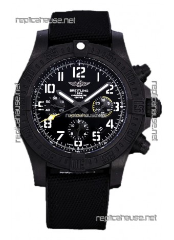 Breitling Replicas Avenger Hurricane Chronograph Black Dial Nylon Strap - DLC Coating Swiss Replica Watch