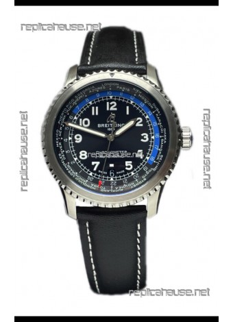 Breitling Replicas Navitimer Aviator 8 B35 Unitime Automatic 43 Black Dial 1:1 Mirror Swiss Replica Watch 