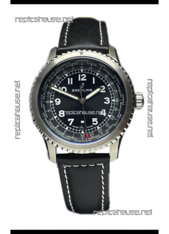 Breitling Replicas Navitimer Aviator 8 B35 Unitime Automatic 45 Black Dial 1:1 Mirror Swiss Replica Watch 