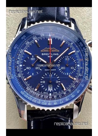 Breitling Replicas Navitimer B01 Chronograph 43 Blue Dial - 904L Steel Casing 1:1 Mirror Swiss Replica