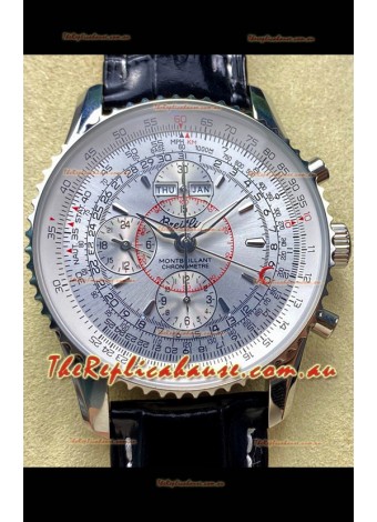 Breitling Montbrilliant Superclone Replica Watch in White Dial - 904L Steel Case