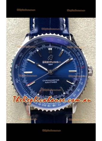 Breitling Navitimer 1 Automatic Swiss Replica Watch in Blue Dial - Leather Strap