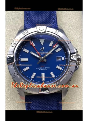 Breitling Avenger GMT Automatic 44 Swiss 1:1 Super Clone Replica Watch - Blue Dial 