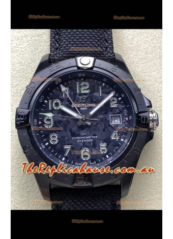 Breitling Avenger Automatic 44 Swiss 1:1 Super Clone Replica Watch - Carbon Dial 