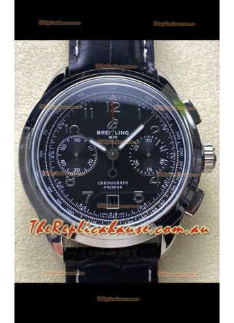 Breitling Premier B01 Chronograph 42 Edition Steel Casing Black Dial - 1:1 Mirror Replica Watch