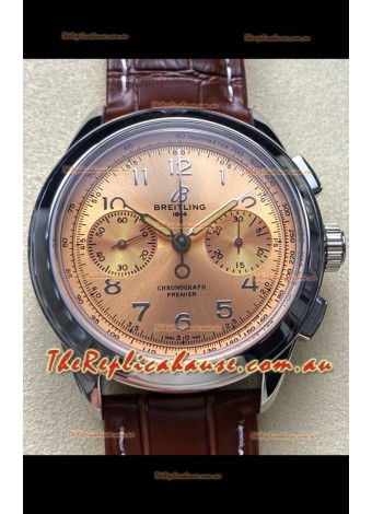Breitling Premier B01 Chronograph 42 Edition Steel Casing Champange Dial - 1:1 Mirror Replica Watch