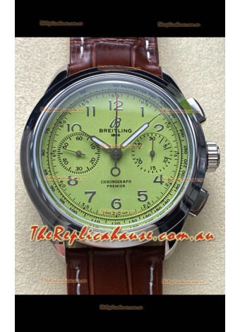 Breitling Premier B01 Chronograph 42 Edition Steel Casing Green Dial - 1:1 Mirror Replica Watch