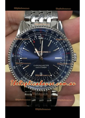 Breitling Navitimer 1 Automatic Swiss Replica Watch in Blue Dial - Steel Strap