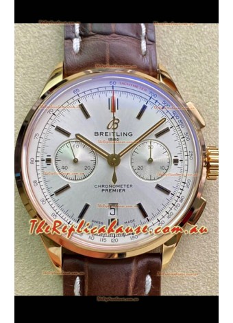Breitling Premier B01 Chronograph 42 Edition Yellow Gold Casing - 1:1 Mirror Replica Watch