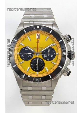 Breitling Chronomat Super Clone B01 42 Edition Swiss 904L Steel Watch Yellow Dial 