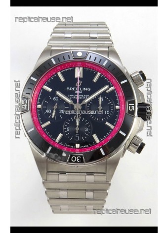 Breitling Chronomat Super Clone B01 42 Edition Swiss 904L Steel Watch Black/Red Dial 