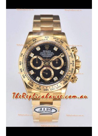 Rolex Cosmograph Daytona M116508-0016 Yellow Gold Original Cal.4130 Movement - 904L Steel Watch