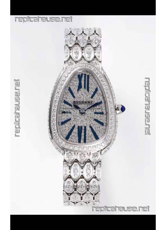 Bvlgari Serpenti Seduttori Edition Watch in Diamonds Steel Casing - 1:1 Mirror Replica