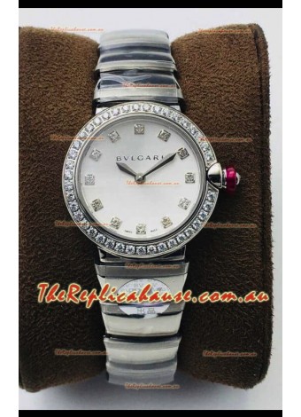 Bvlgari LVCEA Edition Watch in Stainless Steel White Dial - 1:1 Mirror Replica