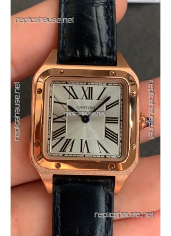 Cartier Santos Dumont 1:1 Mirror Swiss Replica Watch in Rose Gold Casing 38MM