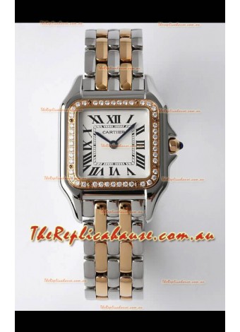 PANTHERE de Cartier Edition 27mm 1:1 Mirror Swiss Watch Rose Gold Two Tone Casing