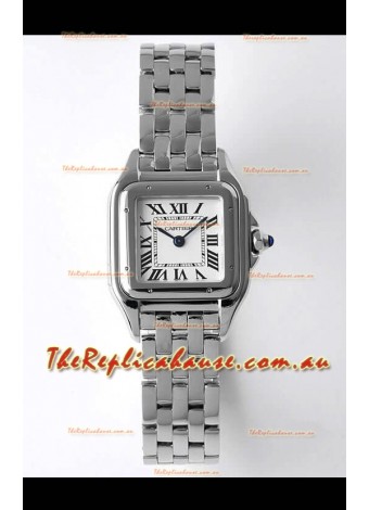 Cartier PANTHERE Edition 22MM 1:1 Mirror Quality Swiss Replica Watch in White Dial - Diamonds Bezel