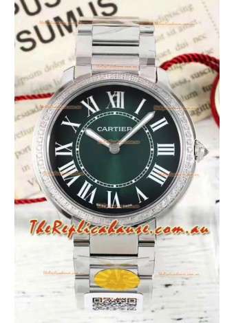 Cartier Ronde Must 36MM Swiss Quartz Green Dial 1:1 Mirror Swiss Replica Watch  