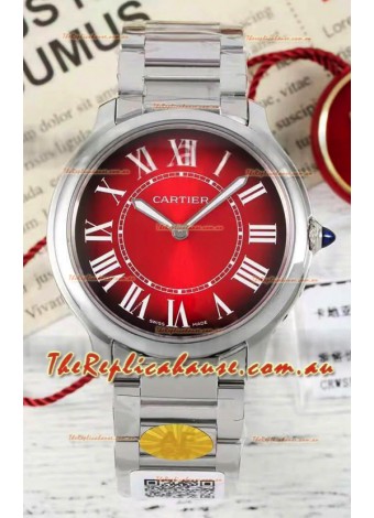 Cartier Ronde Must 36MM Swiss Quartz Red Dial 1:1 Mirror Swiss Replica Watch  