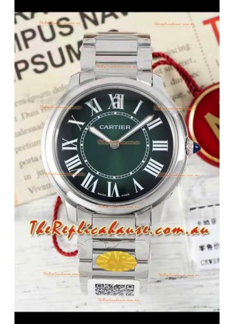 Cartier Ronde Must 36MM Swiss Quartz Green Dial 1:1 Mirror Swiss Replica Watch  