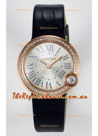 Ballon Blanc De Cartier Super Clone Watch 30MM in Rose Gold Casing
