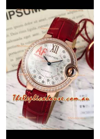 Ballon De Cartier Swiss Automatic 1:1 Mirror Quality 33MM in Rose Gold Plating