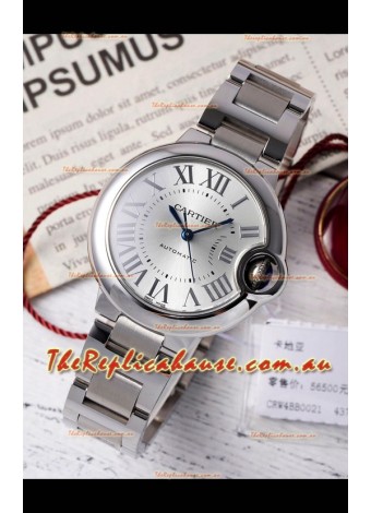 Ballon De Cartier Swiss Automatic Steel Dial Mirror Quality 33MM in Stainless Steel 