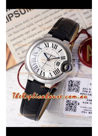 Ballon De Cartier Swiss Automatic White Dial Mirror Quality 33MM in Stainless Steel 
