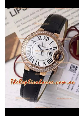 Ballon De Cartier Swiss Automatic 1:1 Mirror Quality 33MM in Rose Gold Plating