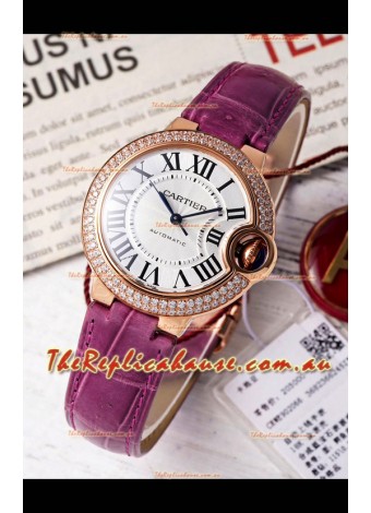 Ballon De Cartier Swiss Automatic 1:1 Mirror Quality 33MM in Rose Gold Plating