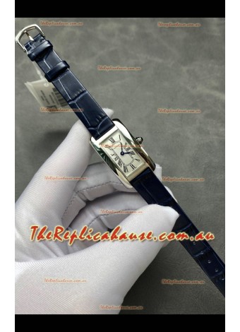 Cartier Tank Americaine Ladies Swiss Quartz Watch 1:1 Mirror Replica Steel Casing