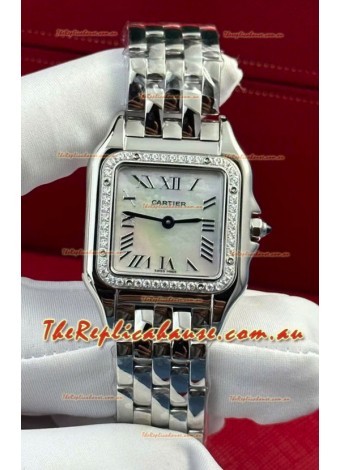 PANTHERE de Cartier Edition 27mm Pearl Dial 1:1 Mirror Swiss Watch Steel Casing